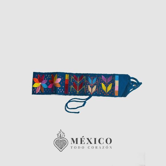 Mexican Folkloric belt day of the dead 5 de Mayo colorfull mexico todo corazon - Picture 3 of 4